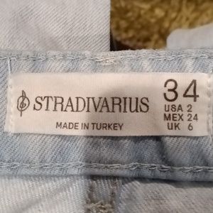 FINAL PRICE STRADIVARIUS light blue denim wide leg jeans Size 2
